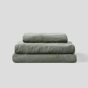 100% Linen Sheet Set Khaki