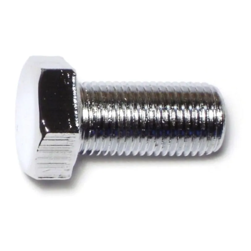 1/2"-20 x 1" Chrome Plated Grade 5 Steel Fine Thread Hex Cap Screws (5 pcs.)