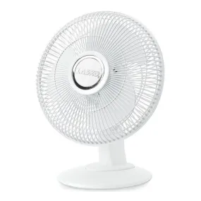 12" Three-Speed Oscillating Table Fan - White