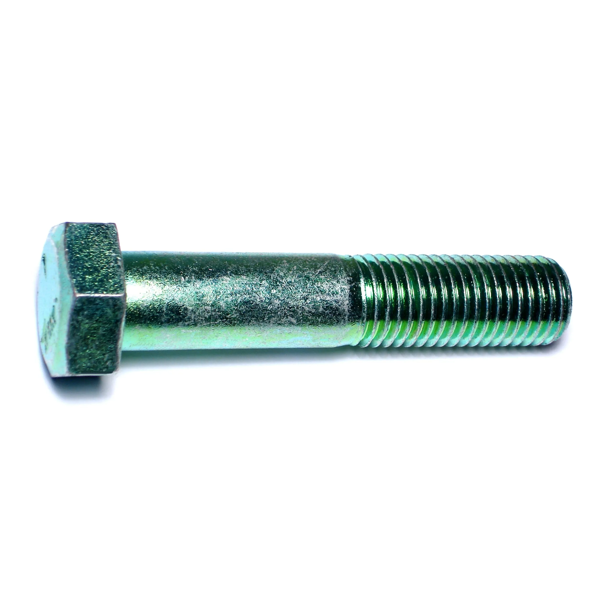 1"-8 x 5" Green Rinsed Zinc Grade 5 Hex Cap Screws (7 pcs.)