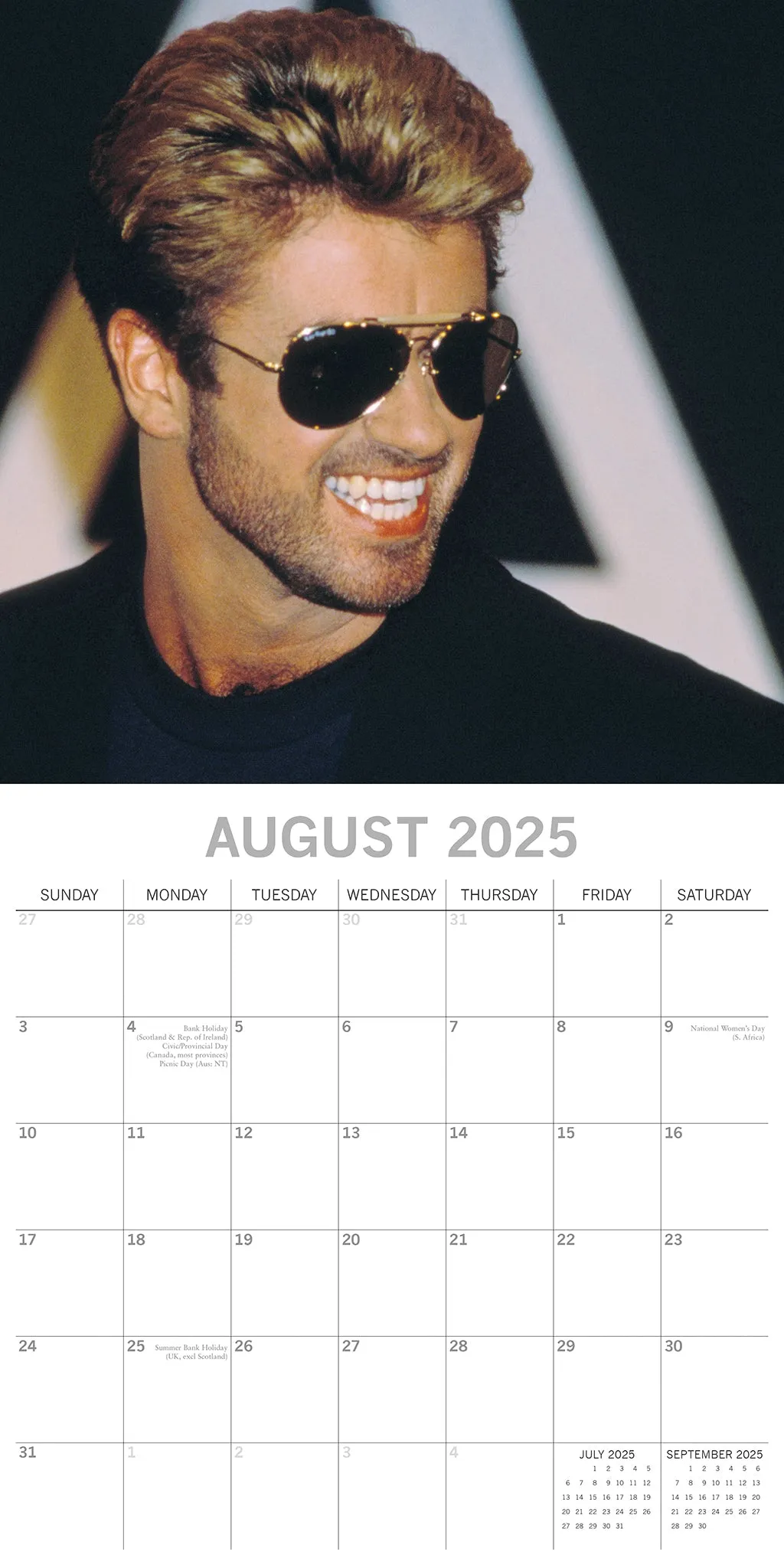 2025 George Michael Wall Calendar