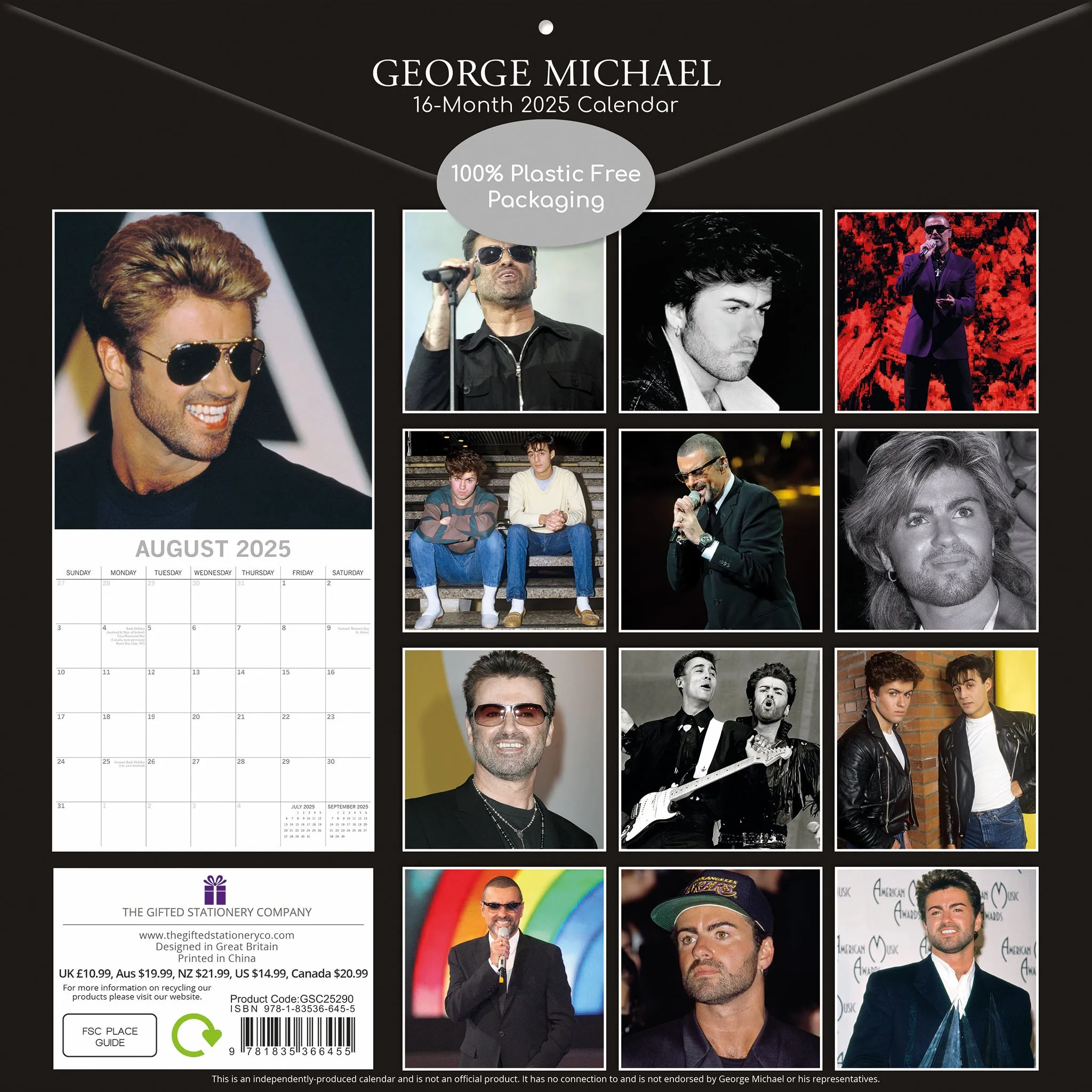 2025 George Michael Wall Calendar