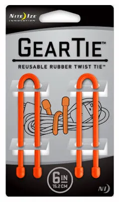 2PK 6" ORG Gear Tie