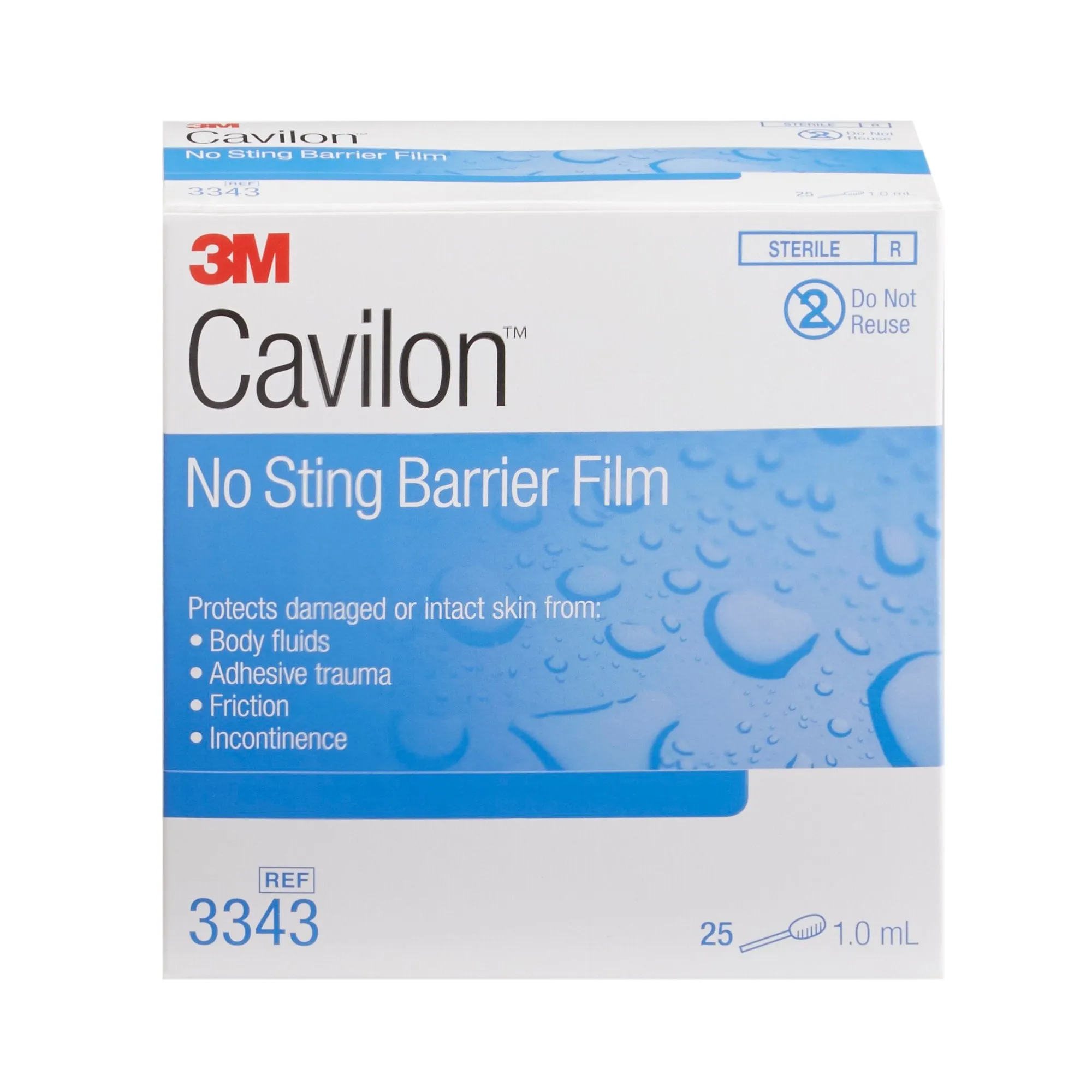 3M Cavilon Barrier Film, No Sting, Alcohol-Free, Conforming, 1.0 mL, 1 Box of 25