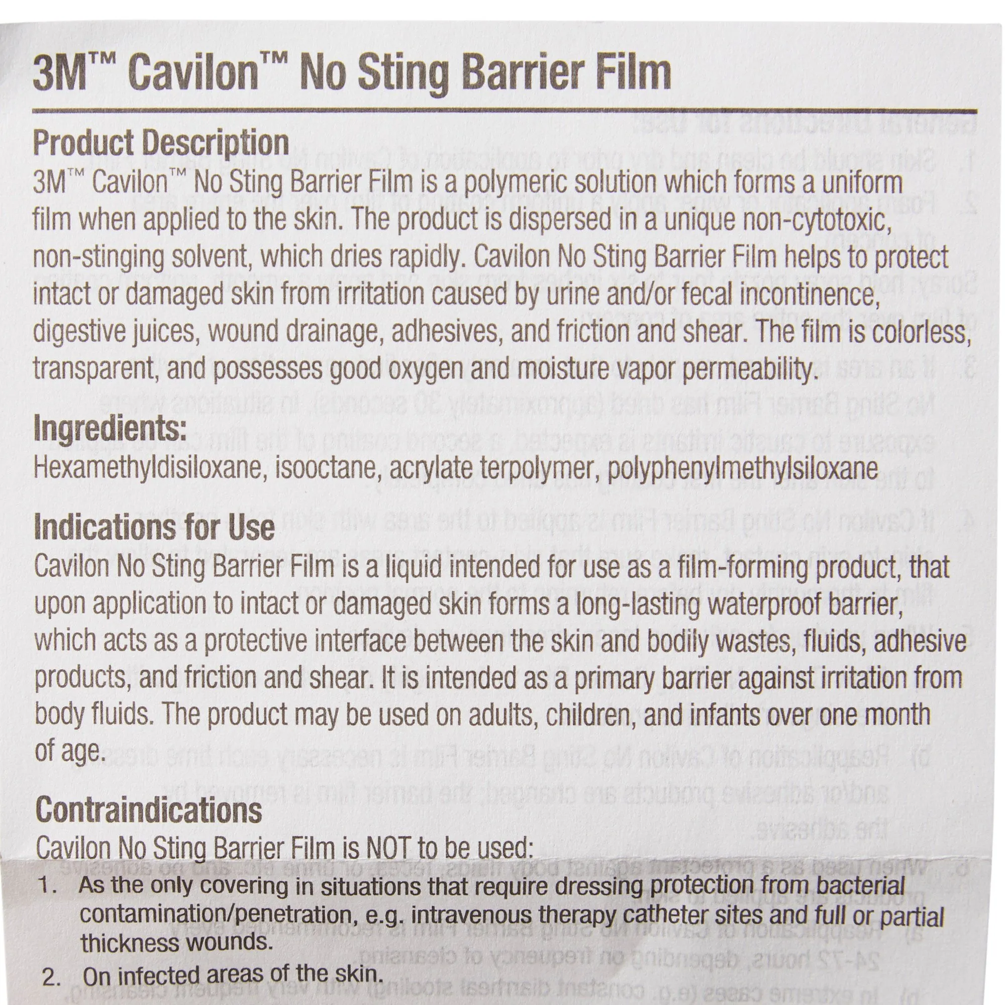 3M Cavilon No Sting Barrier Film, 1 Case of 100