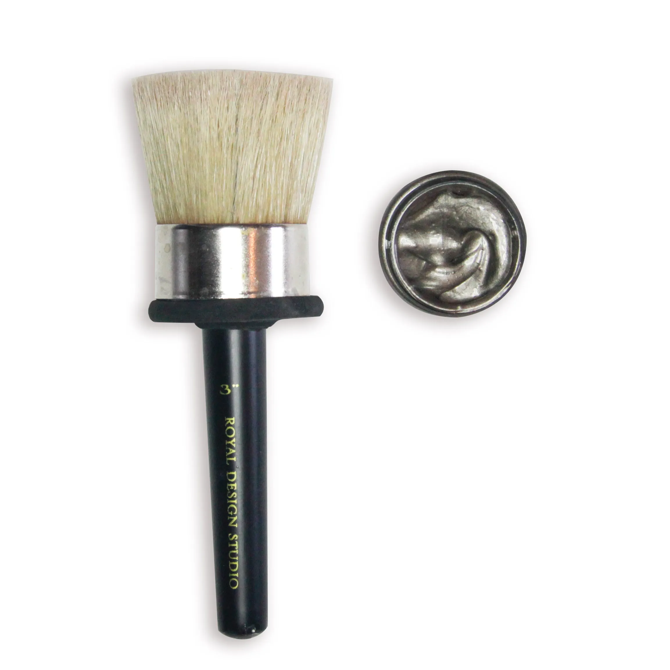 3" Stencil Brush and  8oz Stencil Creme Bundle