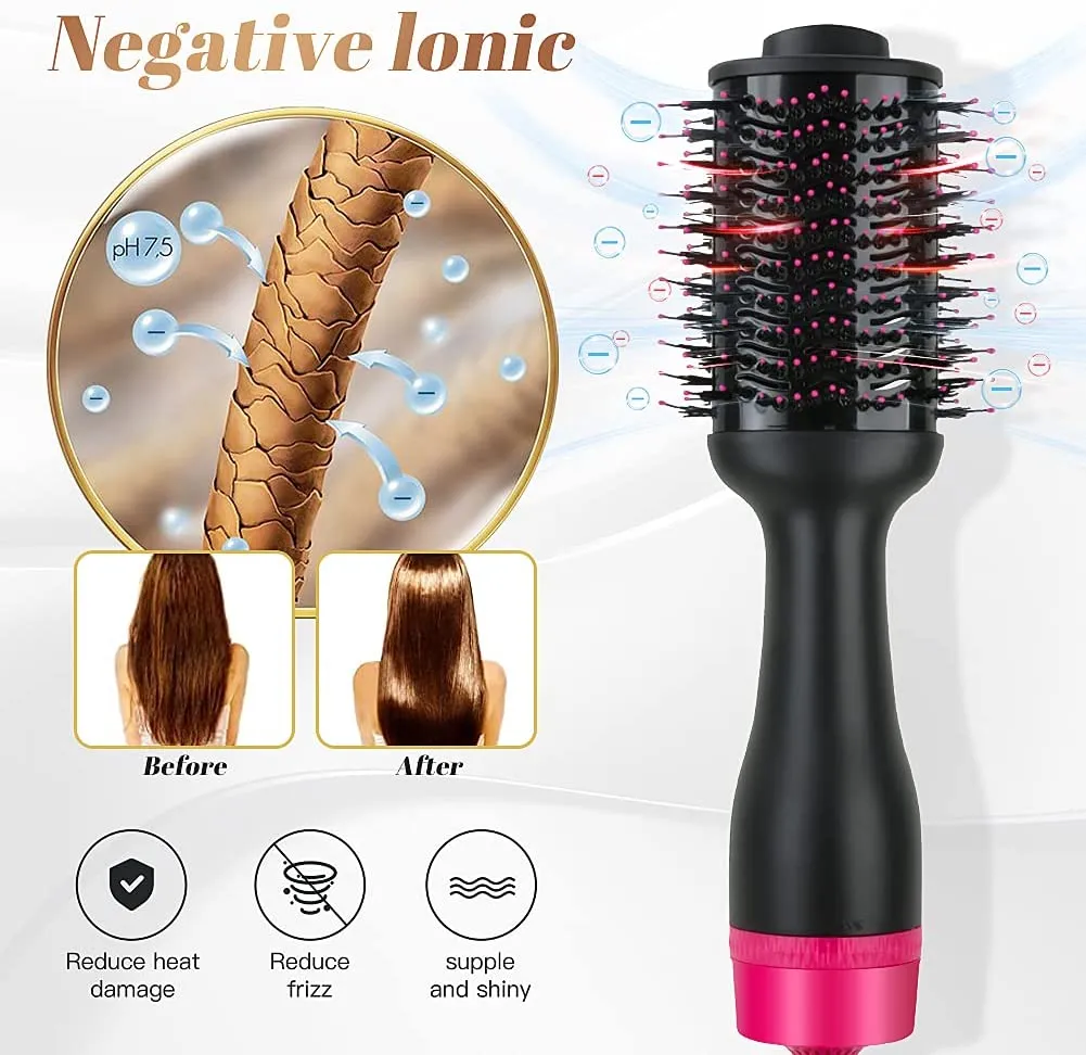 4 in 1 Ionic Hair Dryer Brush with 3 Temp Settings