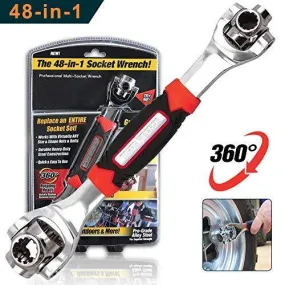 48 in 1 Socket Wrench Multifunction Universal Tool with Spline Bolts 360 Degree Revolving Spanner