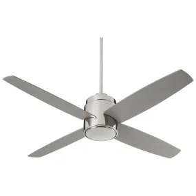 52"Ceiling Fan from the Oslo Collection in Polished Nickel Finish by Oxygen