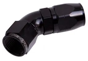 550 Series Cutter One-Piece Full Flow Swivel 45° Hose End -10AN AF552-10BLK