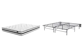 8 Inch Chime Innerspring Mattress with Foundation in White