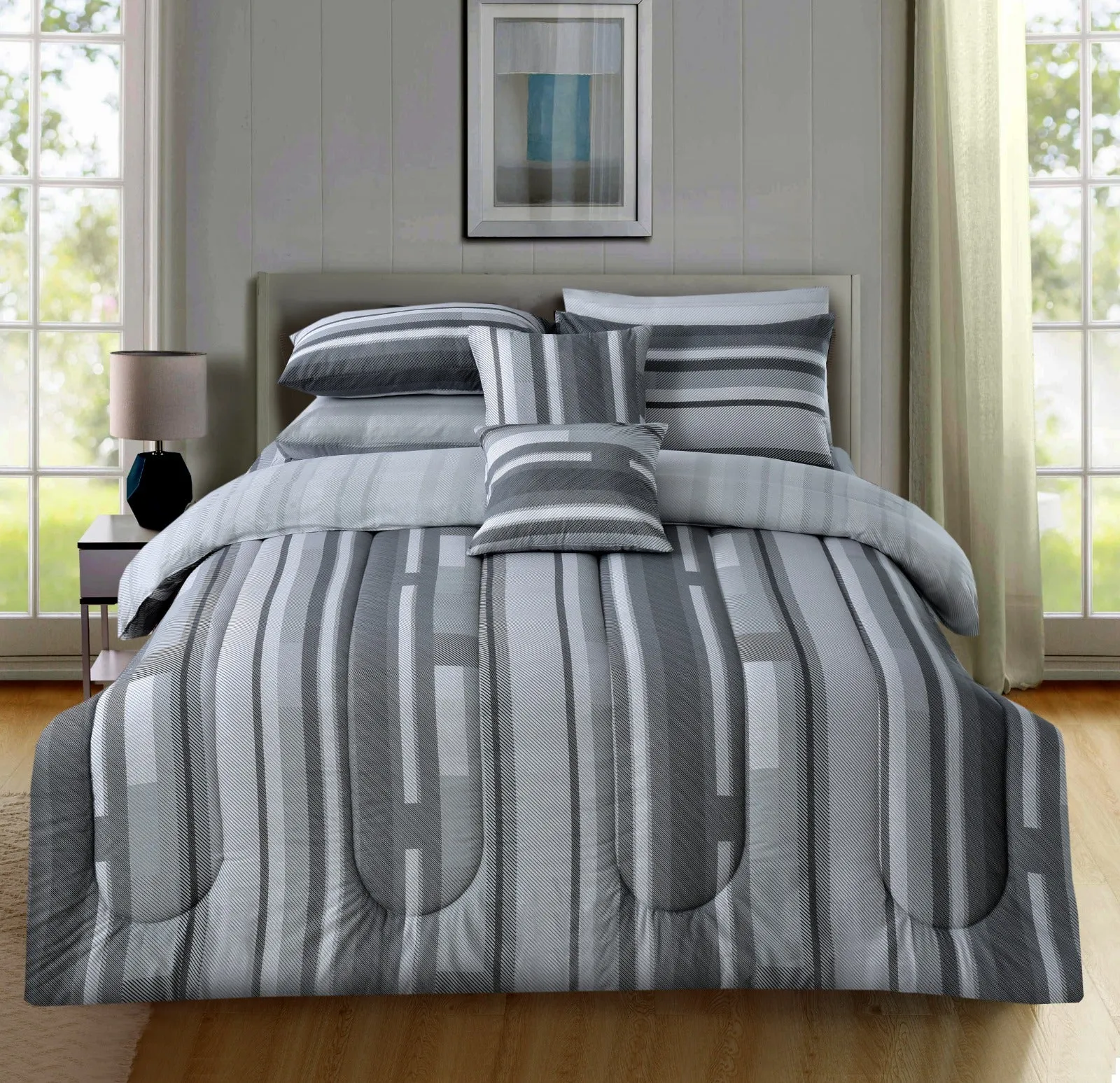 8 PCs Winter Comforter Set- Subway