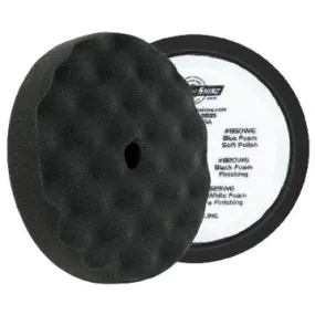 8"  Buff N Shine Black Foam Polishing Waffle Pad - 2 pack