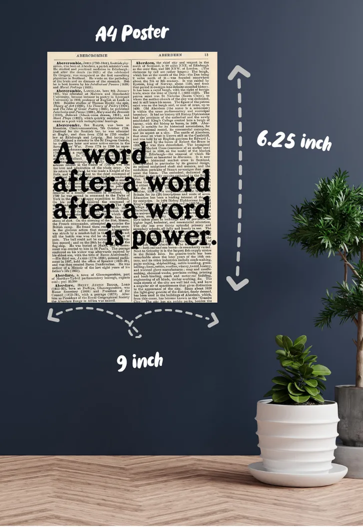 A word after a word is power Poster