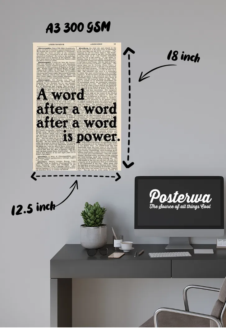 A word after a word is power Poster