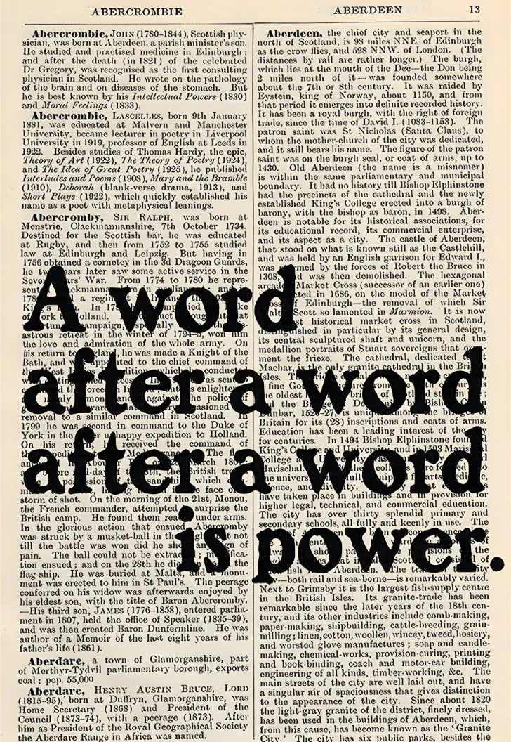 A word after a word is power Poster