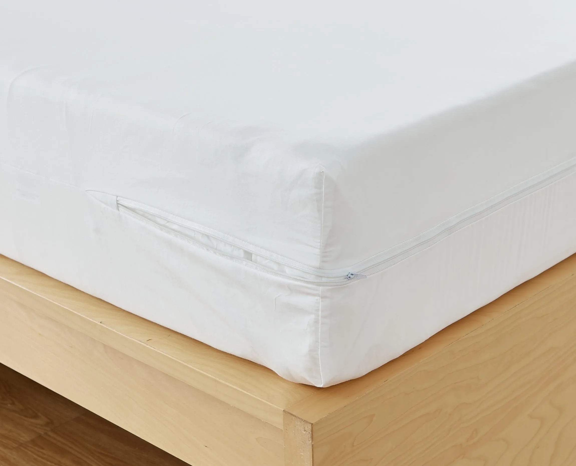 AllergyCare™ - Cotton Zippered Mattress Encasement Protector by Bargoose Home Textiles