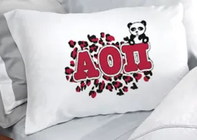 Alpha Omicron Pi Cheetah Print Pillowcase - SGPC