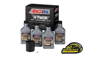 Amsoil V-Twin Oil Change Kit (Chrome & Black Filter)