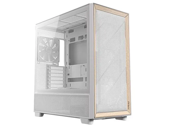 Antec Flux Premium Birch Trim Mid-Tower Case - White