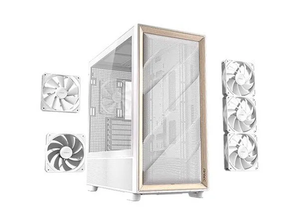 Antec Flux Premium Birch Trim Mid-Tower Case - White