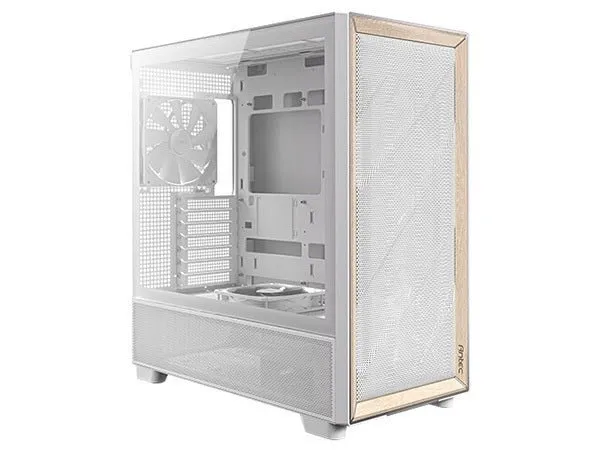 Antec Flux Premium Birch Trim Mid-Tower Case - White