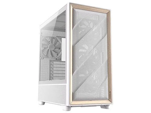 Antec Flux Premium Birch Trim Mid-Tower Case - White