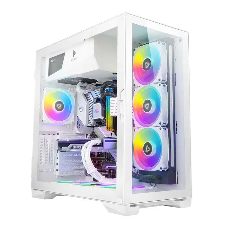 Antec P120 Crystal White Tempered Glass Side/Front Atx Gaming Chassis White