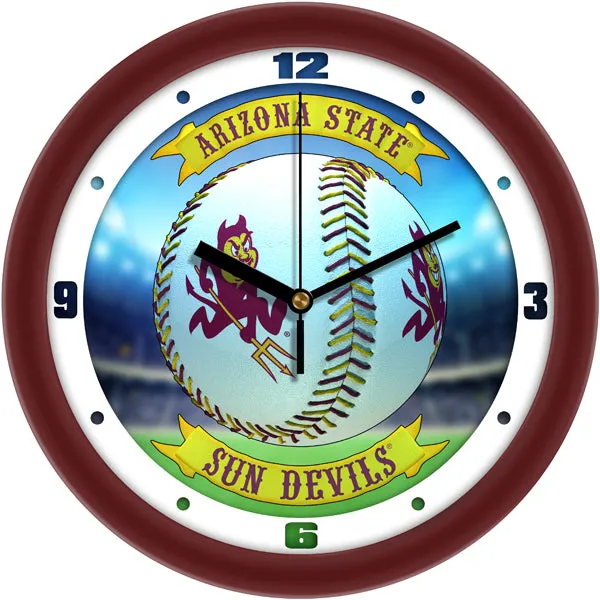 Arizona State Sun Devils Wall Clock - Baseball Home Run