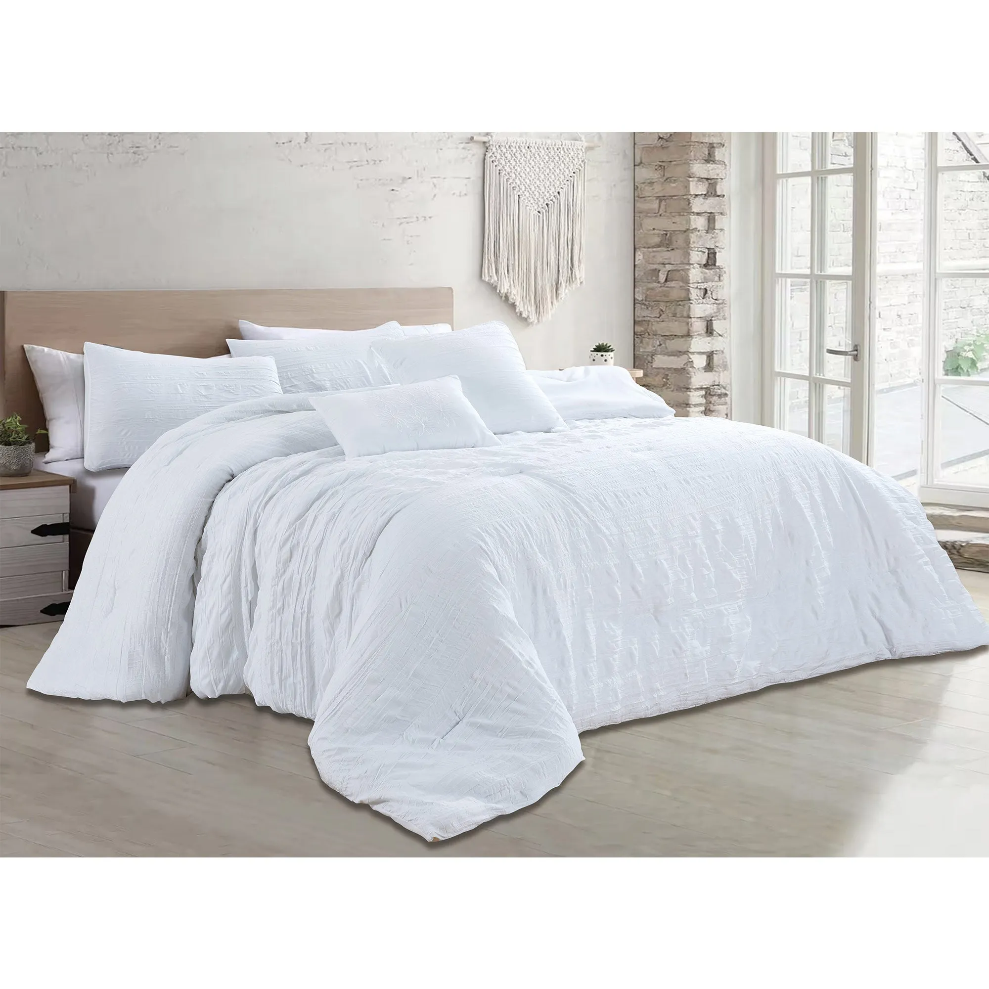 Astrid 5 Piece Crinkled Fabric Comforter Set