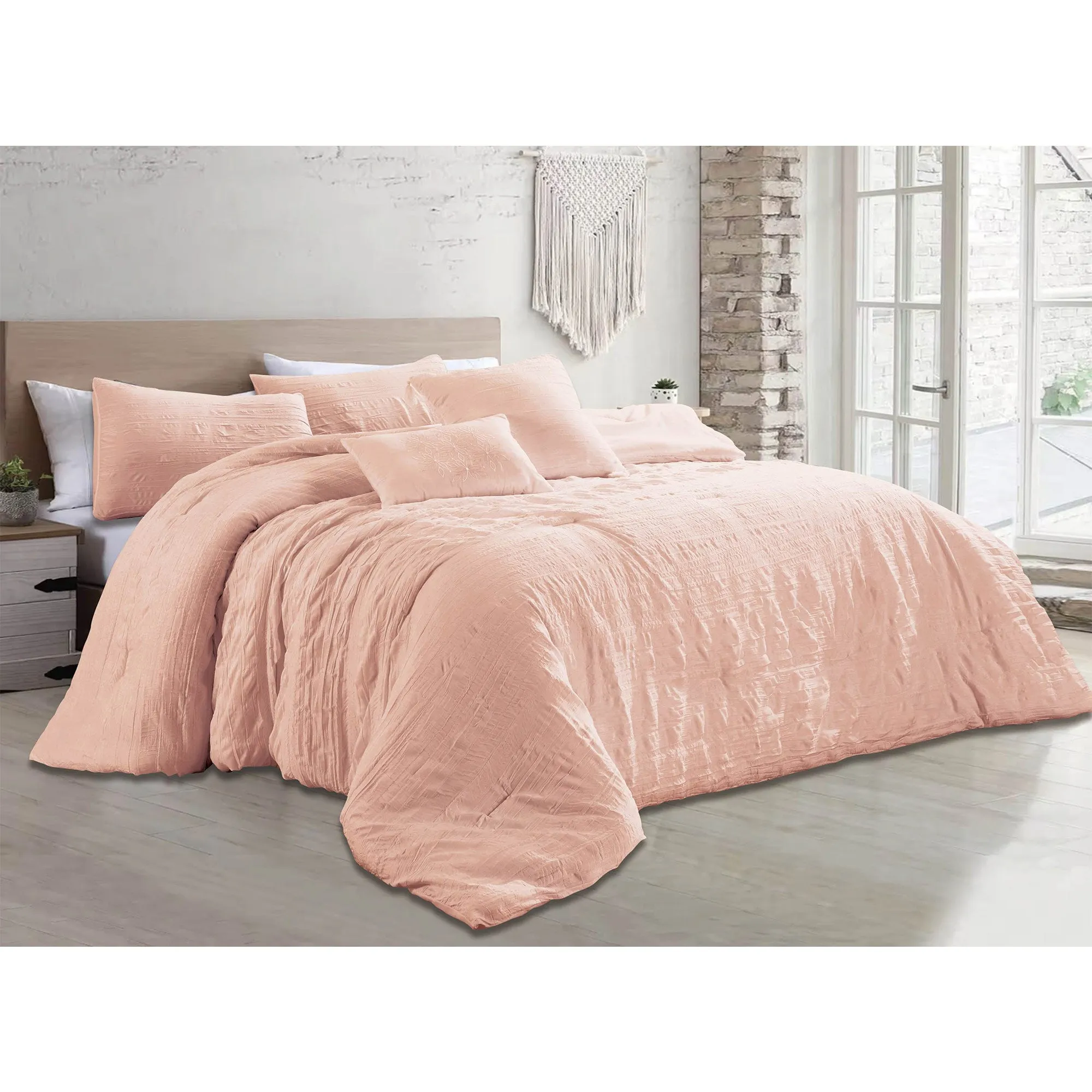 Astrid 5 Piece Crinkled Fabric Comforter Set