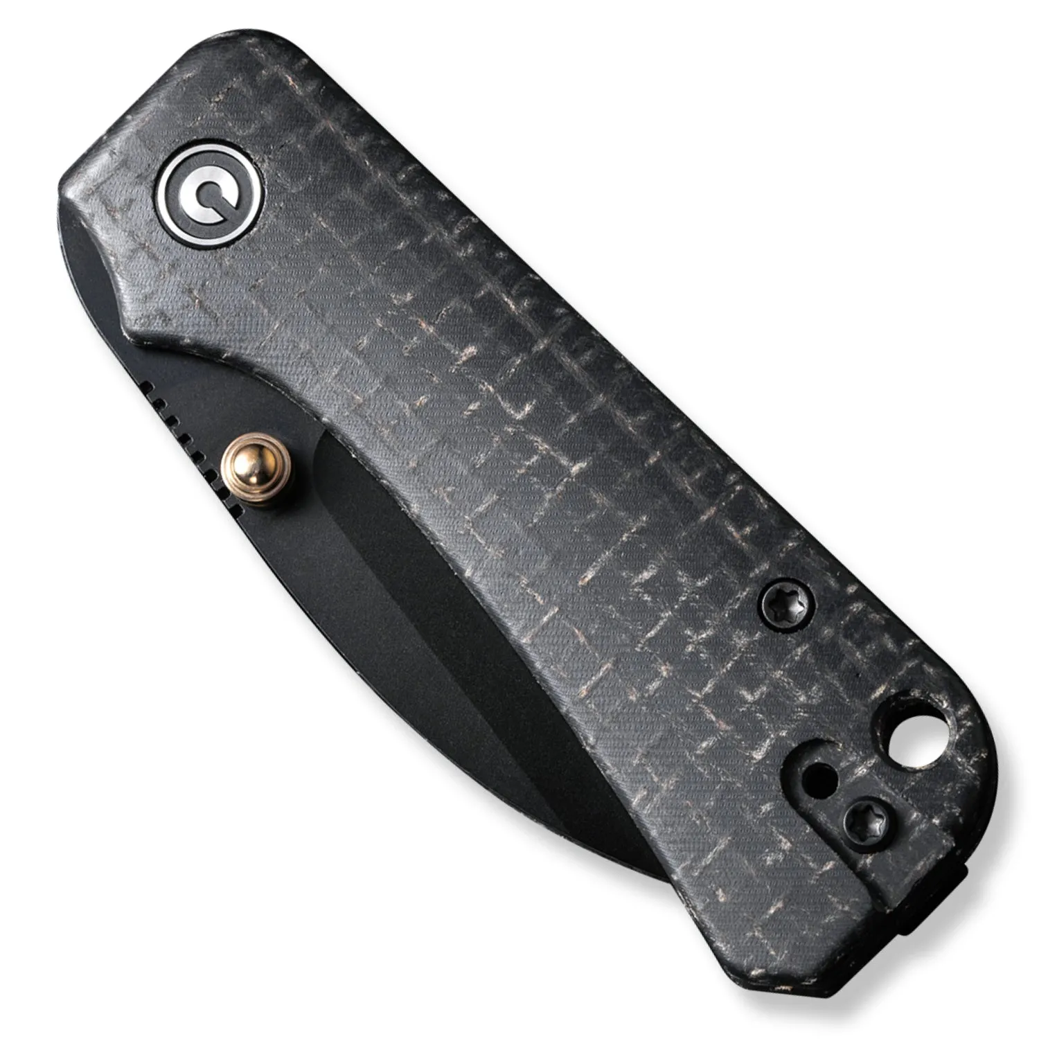 Baby Banter Pocket Knife - Black Micarta - Black Stonewash Nitro V Wharncliffe