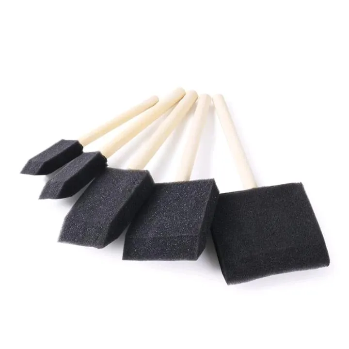 Black Sponge Brushes - Flat