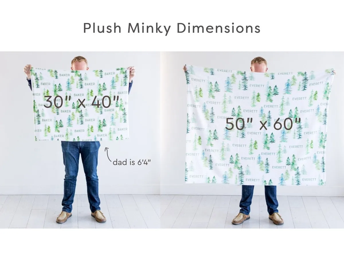 Blanket & Hat Set - Personalized Plush Minky and Baby Hat