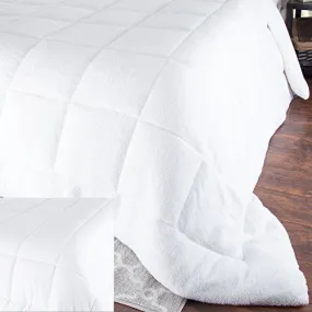 Bluestone Comforter, Down Alternative Queen Size, All Season Queen Bed Comforter Blanket, White