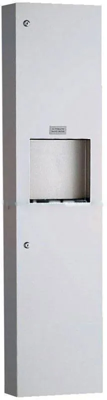 Bobrick Hand Dryer & Waste Bin 2 in 1 Recessed B319327