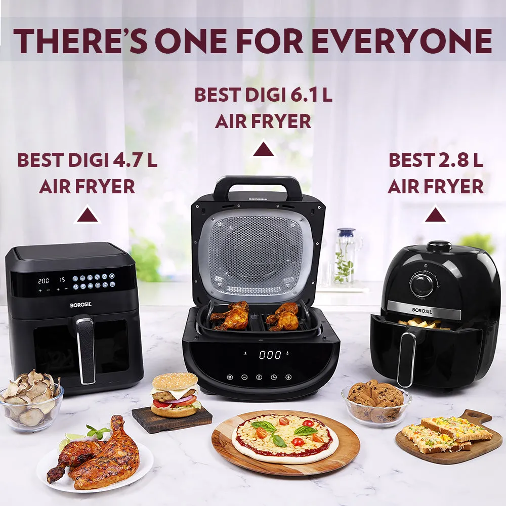 Borosil Best Digi Air Fryer, 6.1 L