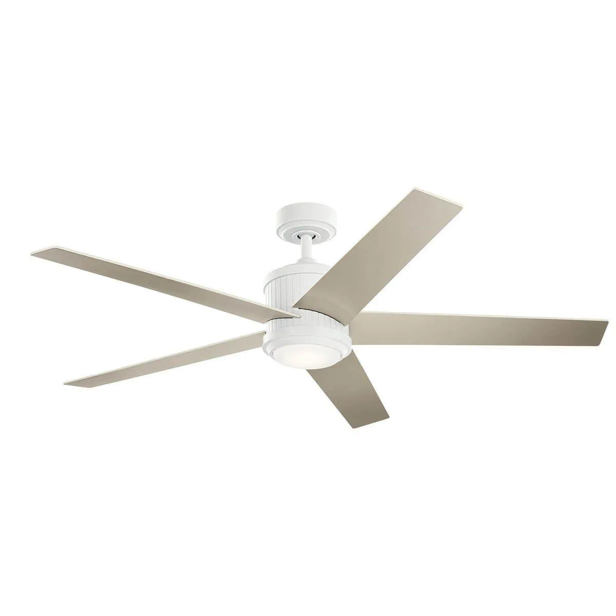 Brahm 56 Inch Matte White LED Indoor Ceiling Fan with Remote