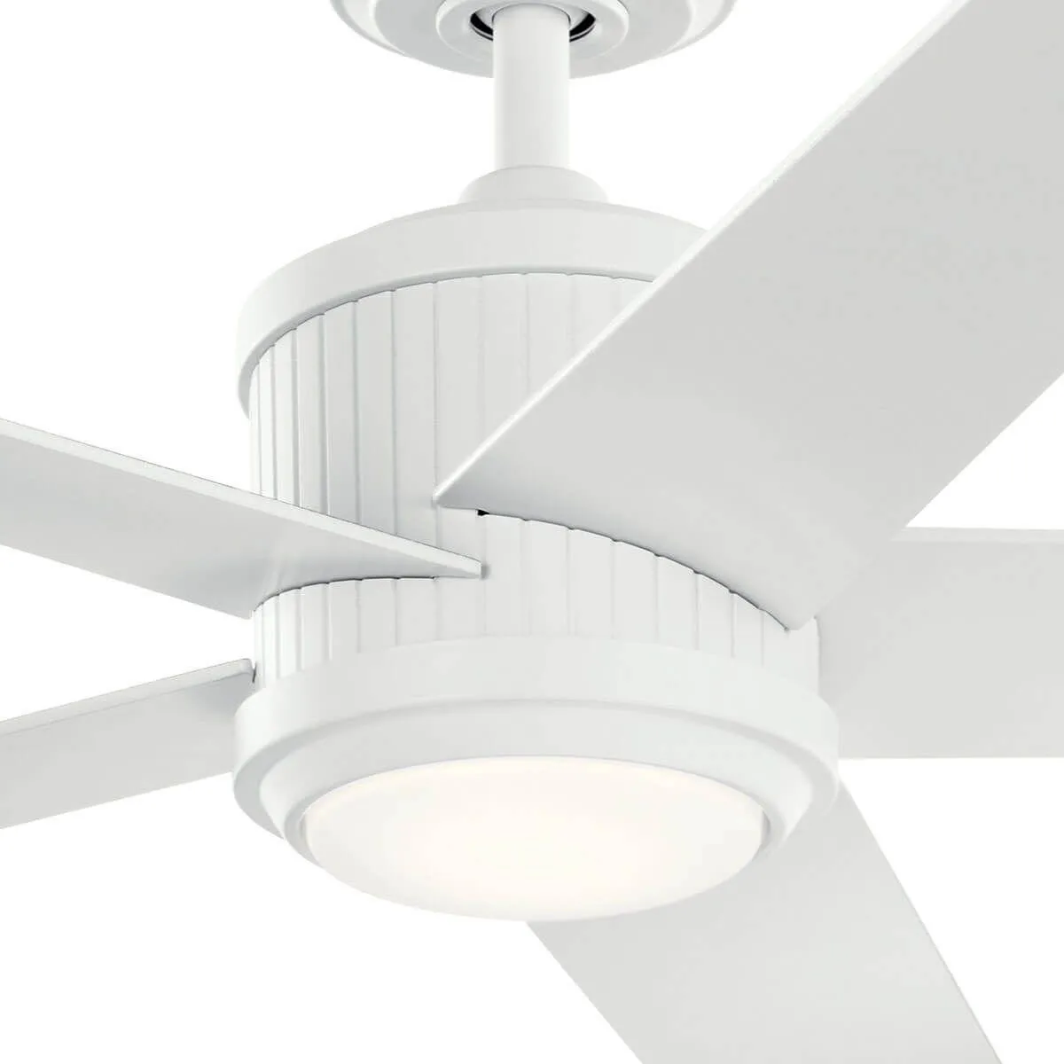 Brahm 56 Inch Matte White LED Indoor Ceiling Fan with Remote