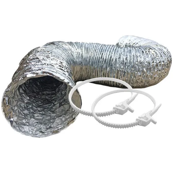 BUILDERS BEST 110673 4" x 8ft SilverDuct(TM) Dryer Transition Duct Kit