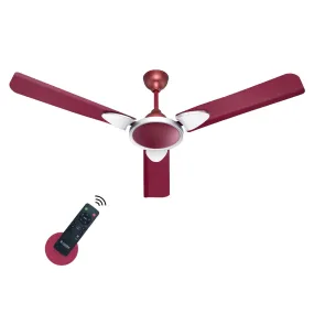 Candes Eco Zest Bldc Ceiling Fan 1200Mm / 48 Inch | Bee 5 stars Rated, Upto 65% Energy Saving, High Air Delivery & High Speed Ceiling Fans For Home With Remote | 2 1 Years Warranty | Maroon