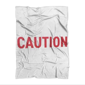 Caution Sublimation Throw Blanket