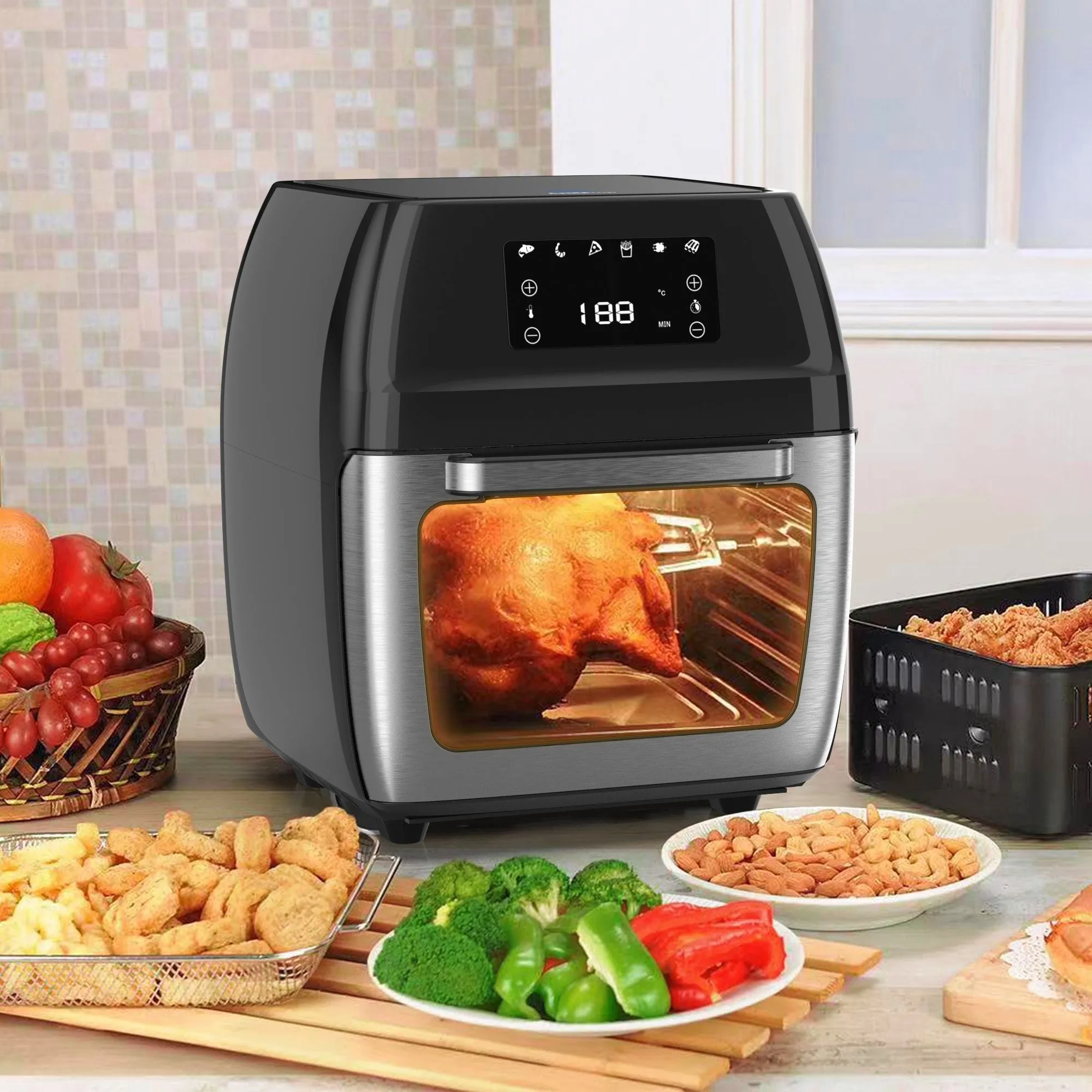 CHEFPod Pro - Air Fryer Oven Digital Touchscreen 13 QT Family Rotisserie Cooker