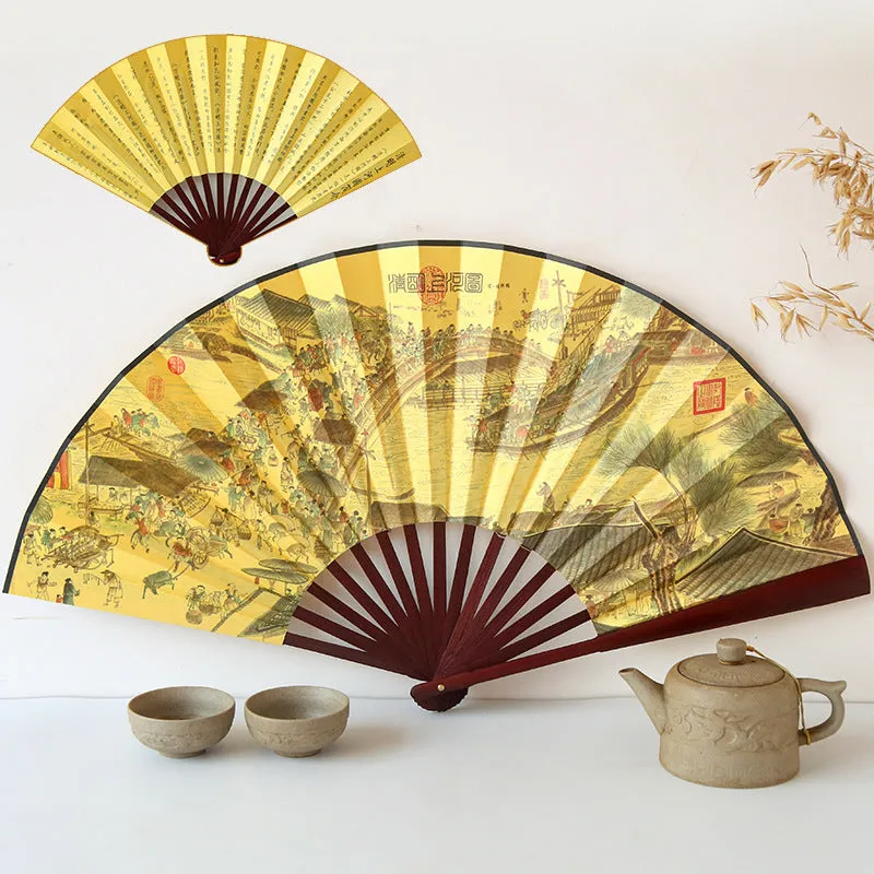 Chinese Style 8-inch Silk Folding Fan