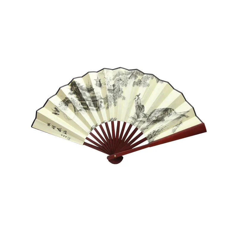 Chinese Style 8-inch Silk Folding Fan