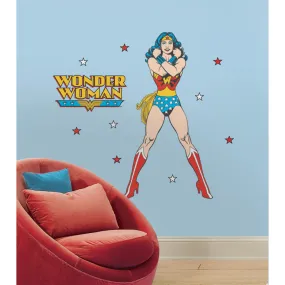 CLASSIC WONDER WOMAN PEEL AND STICK GIANT WALL DECALS