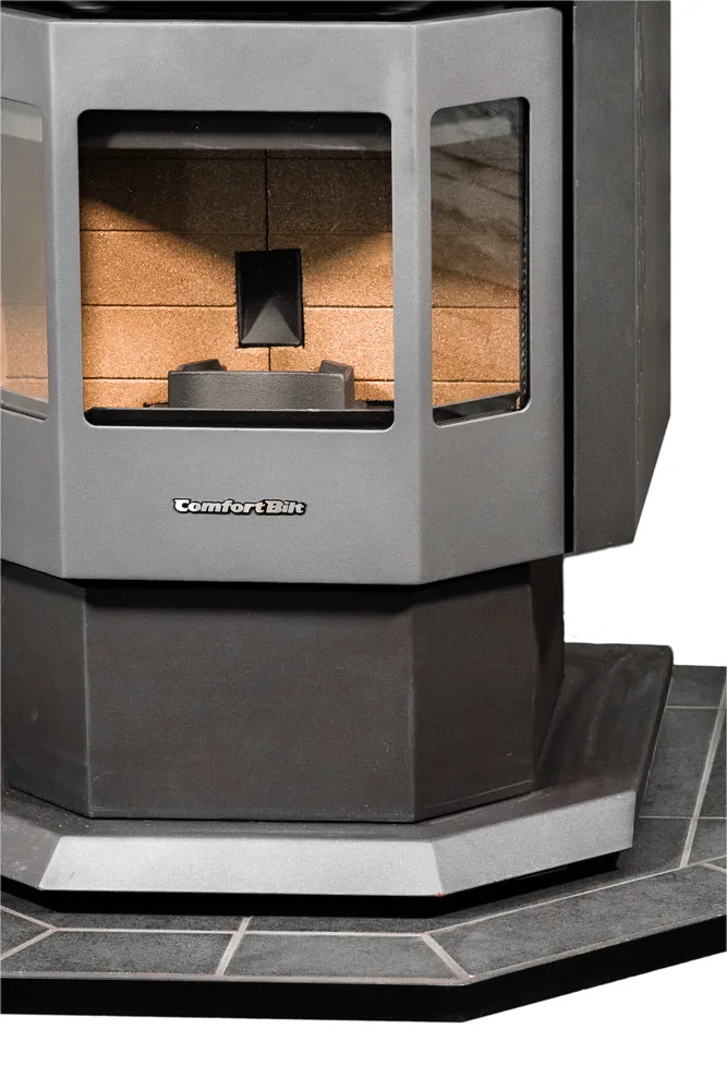 ComfortBilt Pellet Stove Corner Hearth Pad - Mill Black