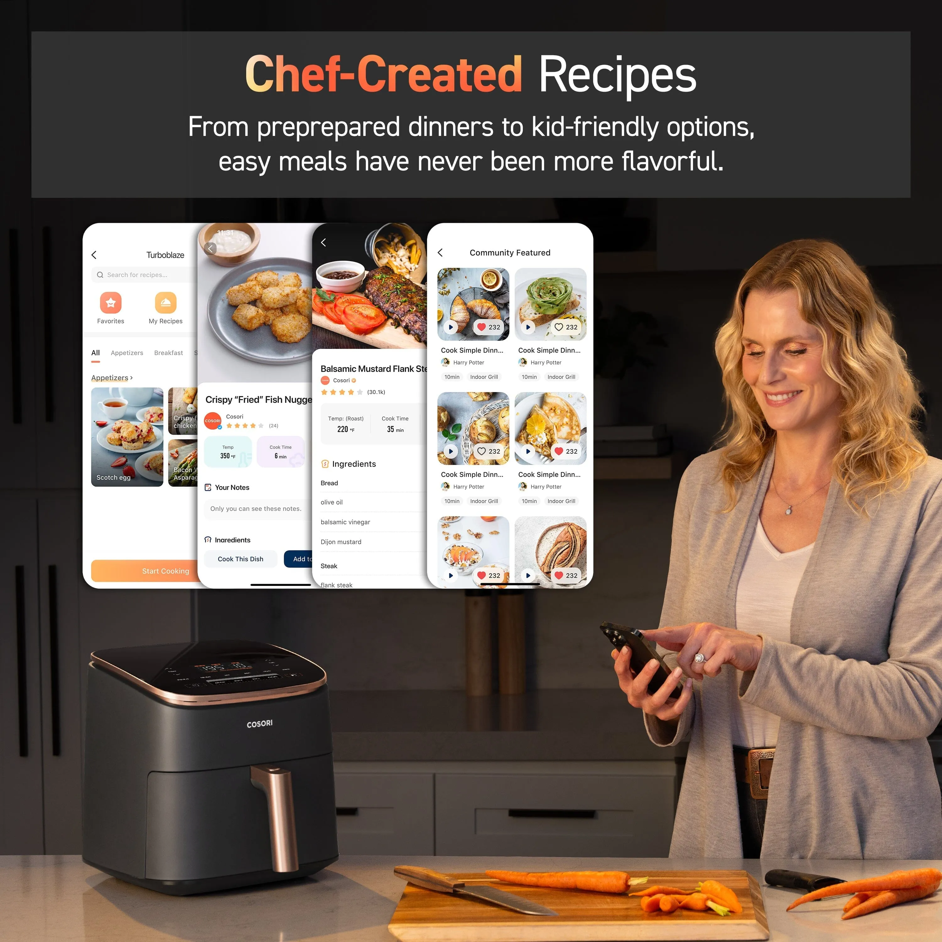 Cosori TurboBlaze Air Fryer Chef Edition 6.0-Litre Air Fryer - DC-602