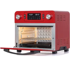 Deco Chef 24QT Stainless Steel Countertop Toaster Air Fryer Oven with Accessories (Red)