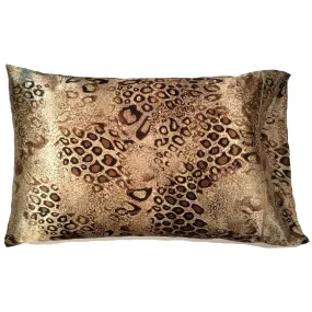 Decorative Throw Pillow. Leopards Print. Brown and Beige. Washable,